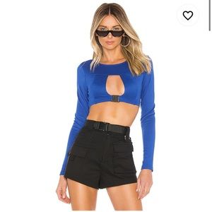 Superdown Long Sleeve Crop Top